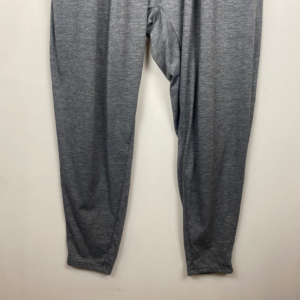 Halara U Neck Pocket Harem Gray Heathered Twist Back Halter Jumpsuit Size Medium - Picture 8 of 9